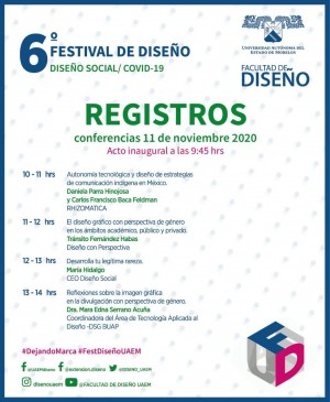 Participarán destacados ponentes en Sexto Festival del Diseño en la UAEM