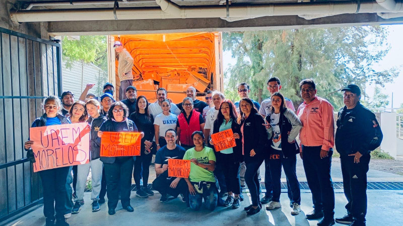 Entrega UAEM donativos para damnificados por lluvias