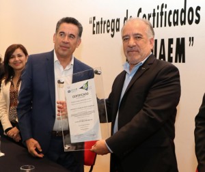 Recibe UAEM reconocimiento por certificación de sus servicios administrativos
