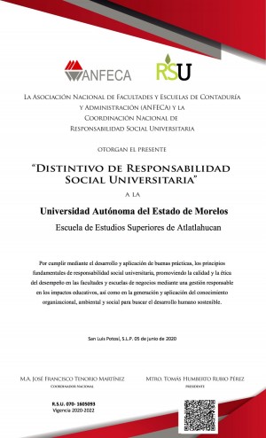 EES de Atlatlahucan primera en obtener Distintivo de Responsabilidad Universitaria