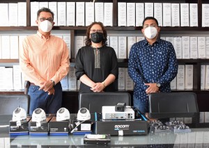 Recibe UAEM donación de cámaras para video vigilancia