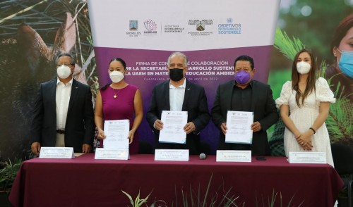 Firman UAEM y Secretaría de Desarrollo Sustentable convenio en materia de educación ambiental