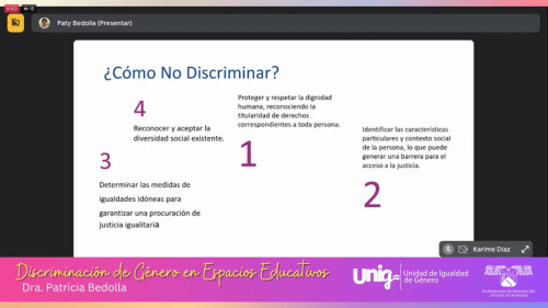 Imparten conferencia sobre Discriminación de género en espacios educativos