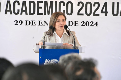 Rectora de la UAEM inaugura el ciclo académico 2024 en Atlatlahucan