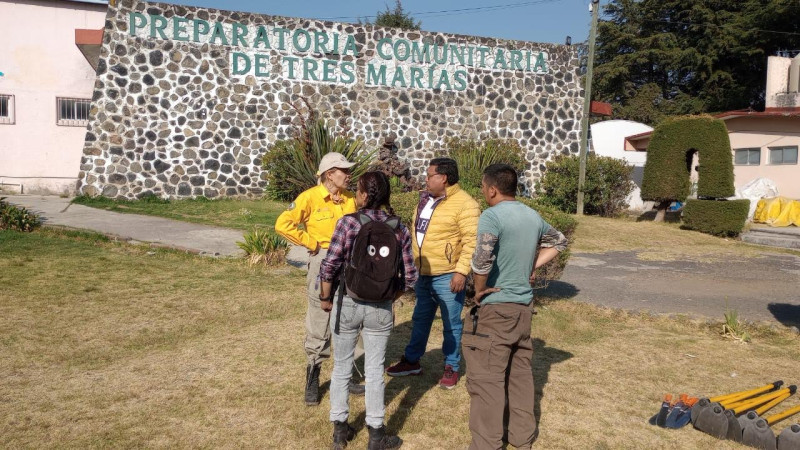 Preparatoria de la UAEM es centro de operaciones para brigadas contra incendios