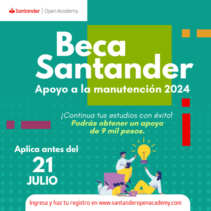 Beca Santander Apoyo a la manutención 2024