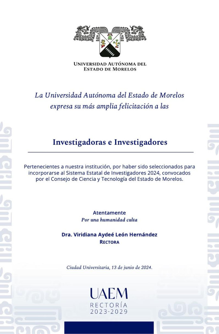 Felicitación Rectoría | Investigadoras e Investigadores