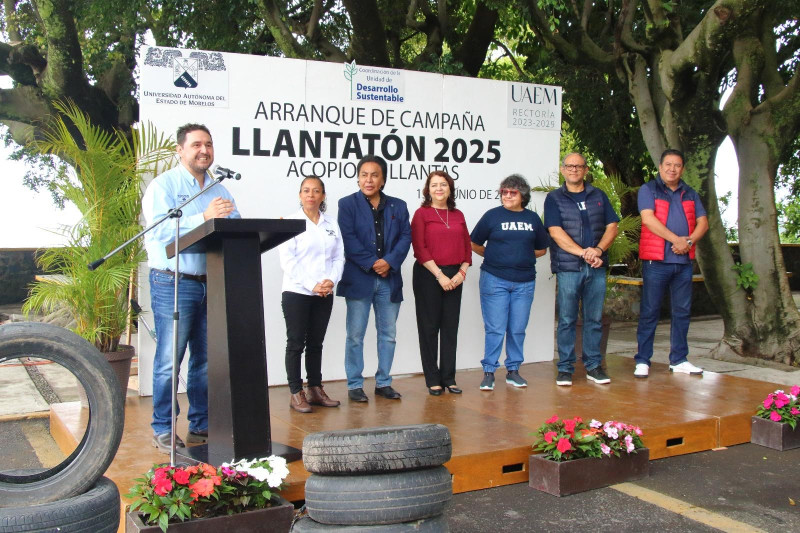 Participa UAEM por primera vez como centro de acopio en el Llantatón