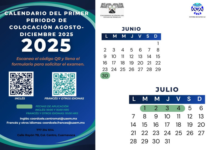 Examen de colocación CELE 2025