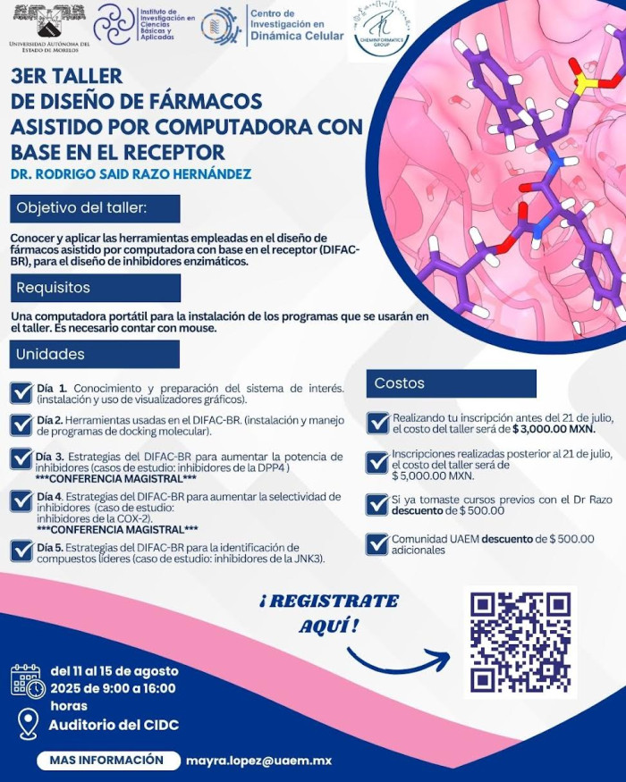 3er. Taller de Diseño de Fármacos Asistidos por Computadora con Base en el Receptor