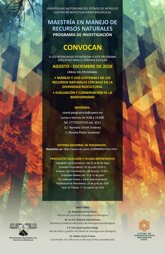 Maestría en manejo de recursos naturales 2026