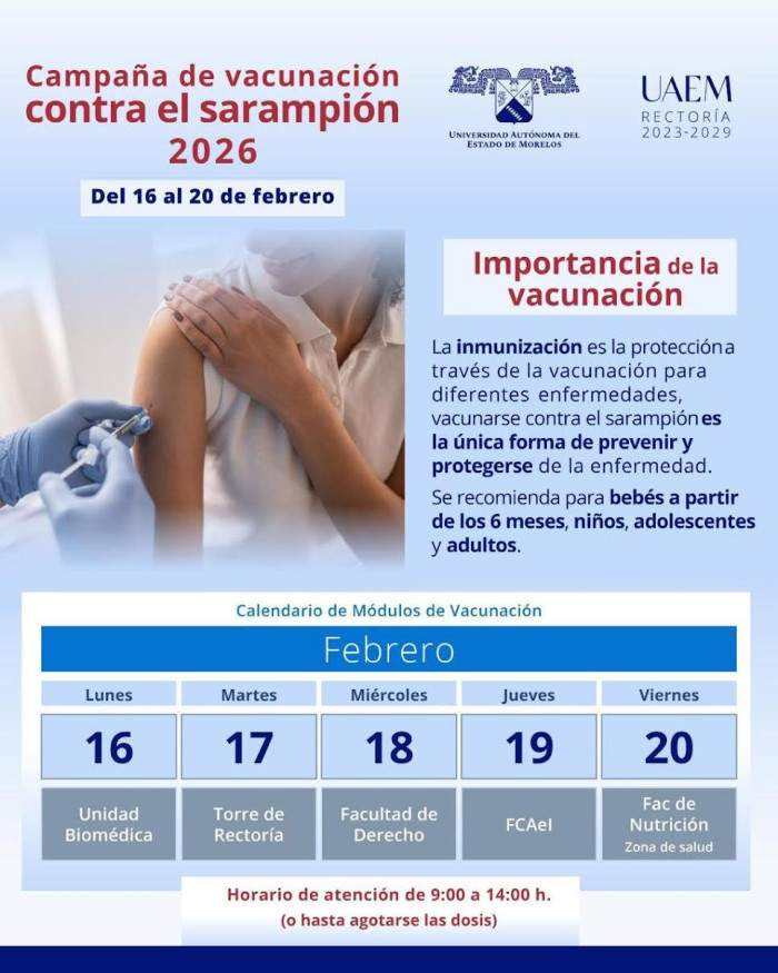 Campaña de vacunación contra el sarampión 2026