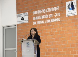 Rinde directora de la FCQeI su informe de actividades