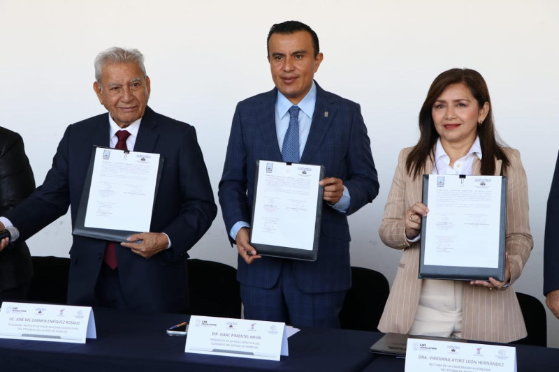 Fortalecen lazos la UAEM y Congreso de Morelos con firma de convenio de colaboración