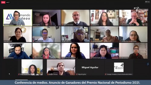 Dan a conocer a las y los ganadores del Premio Nacional de Periodismo 2021