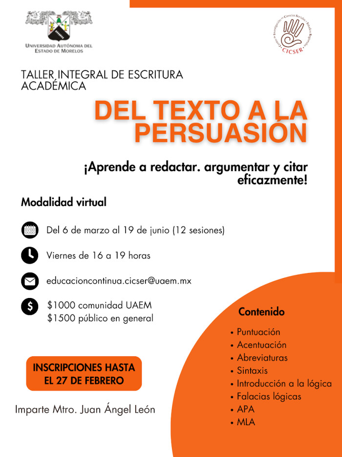Taller integral de escritura académica “Del texto a la persuasión”