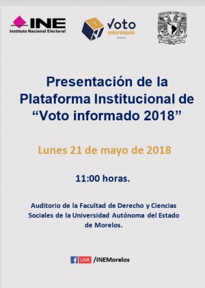 Presentación de la Plataforma Institucional de "Voto informado 2018"
