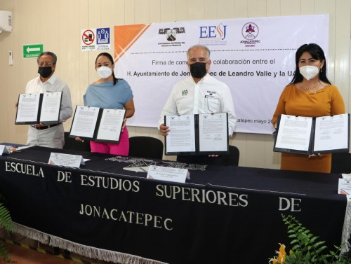 Firman UAEM y Ayuntamiento de Jonacatepec convenio de colaboración