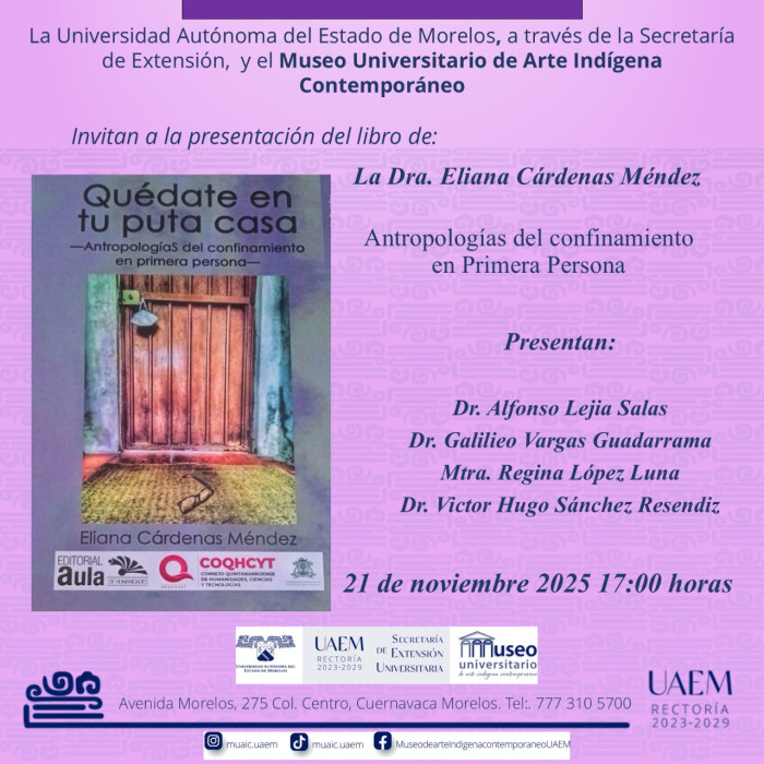 Presentación del libro "Antropologías del confinamiento en Primera Persona"