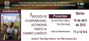 PROCESOS DE VULNERABILIDAD-AUTONOMÍA FRENTE AL CAMBIO CLIMÁTICO