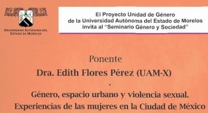 Seminario Género y Sociedad: Género, espacio urbano y violencia sexual...