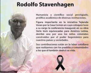Homenaje póstumo a Rodolfo Stavenhagen