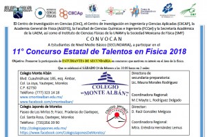 11º Concurso Estatal de Talentos en Física 2018