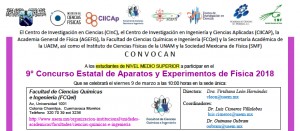 9º Concurso Estatal de Aparatos y Experimentos de Física 2018