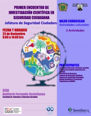 Primer encuentro de investigación Científica en Seguridad Ciudadana