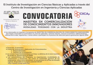MAESTRÍA EN COMERCIALIZACIÓN DE CONOCIMIENTOS INNOVADORES