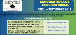 CONVOCATORIA DE SERVICIO SOCIAL ABRIL- SEPTIEMBRE 2018
