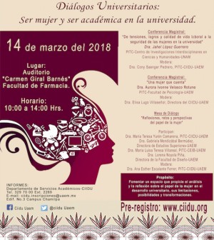 Diálogos Universitarios: Ser mujer y ser académica en la Universidad