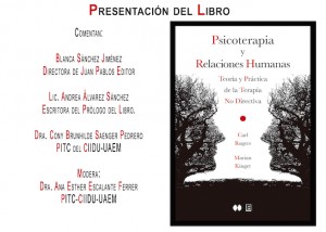 Presentación del libro: Psicoterapia y Relaciones Humanas