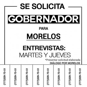 Diálogo por Morelos: se solicita gobernador