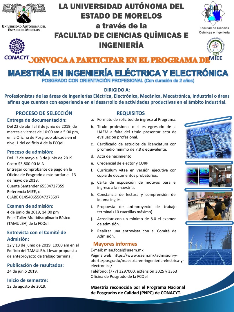 Maestria En Ingenieria Electrica Y Electronica 2019 Universidad