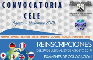Reinscripciones CELE Agosto - Diciembre 2019
