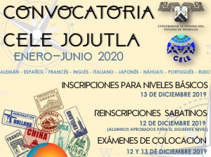 Convocatoria CELE Jojutla Enero-Junio 2020