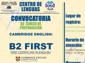 Curso de preparación para el B2 FIRST (FCE) CELE Cuautla