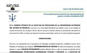 Proceso de Elección de Vocales de la Facultad de Psicología 2021