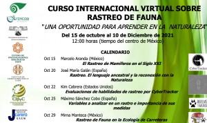 Curso Internacional virtual sobre rastreo de fauna "Una oportunidad para aprender en la naturaleza"