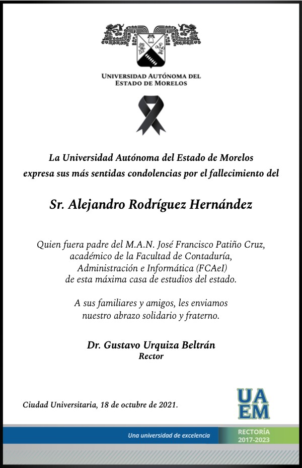 Esquela UAEM 18/20/21 | Sr. Alejandro Rodríguez Hernández - Universidad ...