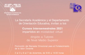 Cursos intersemestrales 2021 para Tutores de Nivel Medio Superior