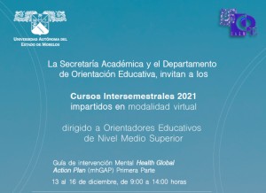 Cursos intersemestrales 2021 para Orientadores Educativos de Nivel Medio Superior
