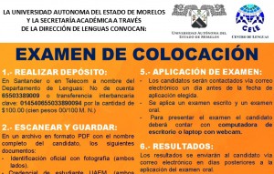 CELE Exámenes de Colocación para el semestre enero - junio 2022