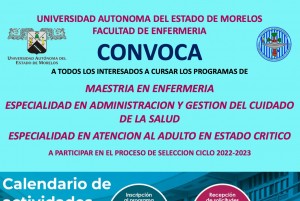 Programas de maestría y especialidades de la Facultad de Enfermería 2022