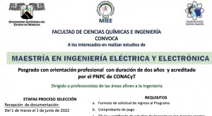 Maestría en Ingeniería Eléctrica y Electrónica - Agosto 2022