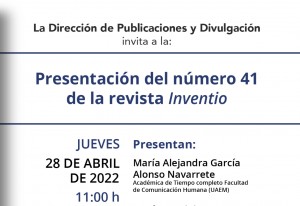 Presentación del número 41 de la revista Inventio