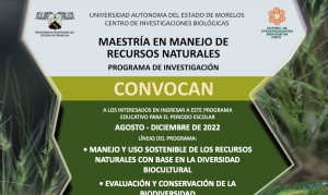 Maestría en Manejo de Recursos Naturales Agosto-Diciembre 2022