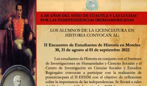 II Encuentro de Estudiantes de Historia en Morelos 2022