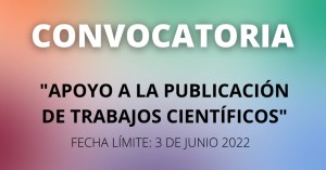 Convocatoria "Apoyo a la publicación de trabajos científicos"